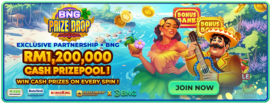BNG Prize Drop Exclusive Partnership RM1,200,000 Cash Prizepool
